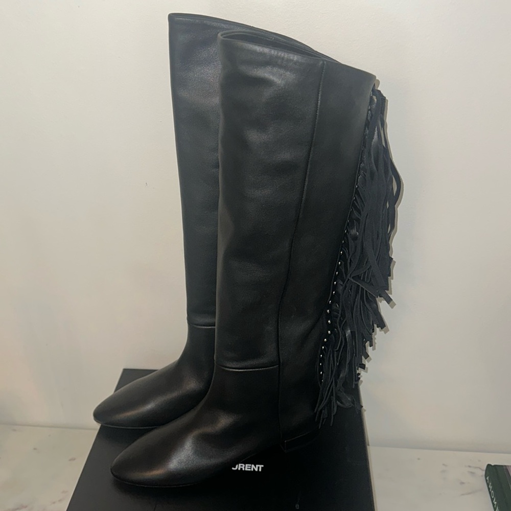 Saint Laurent Dana 20 tassel boots size 35 original $1895